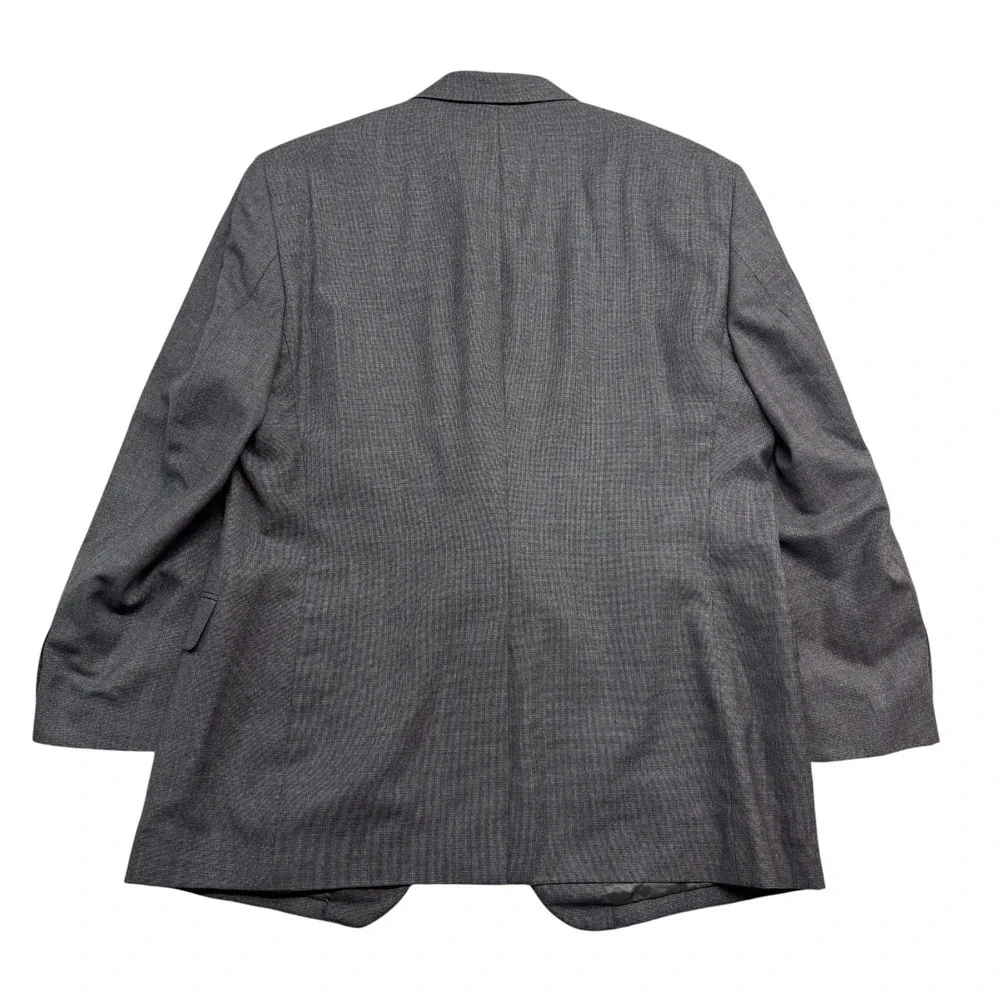 Jos A Bank 48L 43x32 Gray 2pc Pant Suit Signature Collection Wool Flat Front